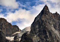 Vista panoramica sulle cime delle montagne glaciali, Alta Savoia, Francia — Foto stock