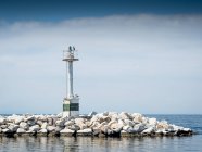 Scenic view of Lighthouse on a headland, Thessaloniki, Macedonia-Thrace, Greece — Stock Photo