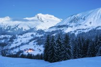 Vista panoramica su Le Bouchet, Mont Charvin, Alta Savoia, Francia — Foto stock