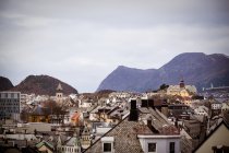 Aerial cityscape, Alesund, More og Romsdal, Norway — Stock Photo