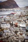 Aerial cityscape, Alesund, More og Romsdal, Norvegia — Foto stock