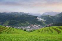 Beautiful landscape of the valley of the island of the sacred of the most famous tourist destination in vietnam — Stock Photo