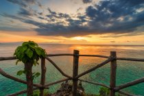 Ocean seascape at sunset, Moyo island, Sumbawa, West Nusa Tenggara, Indonesia — Stock Photo