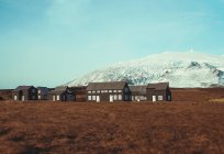 Casas tradicionais no campo, Islândia — Fotografia de Stock