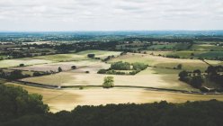 Vista aérea del paisaje rural, East Sussex, Inglaterra, Reino Unido - foto de stock