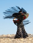 Flamenco dancer dancing on rocks, Malta — Stock Photo