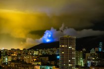 Storm clouds over city at night, Tbilisi, Georgia — Stock Photo