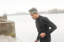 Portrait of a man exercising outdoors, Germany — Stock Photo