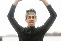 Portrait of a man exercising outdoors, Germany — Stock Photo