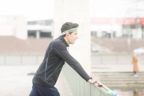 Portrait of a man exercising outdoors, Germany — Stock Photo