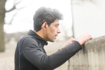 Portrait of a man exercising outdoors, Germany — Stock Photo