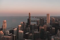 City skyline, Chicago, Illinois, EE.UU. - foto de stock