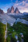 Tre Cime di Lavaredo, Alto Adige, Tyrol du Sud, Italie — Photo de stock