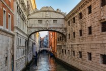 Seufzerbrücke und Dogenpalast, Palast, Italienische Kultur, Venedig, Venetien, Italien — Stockfoto