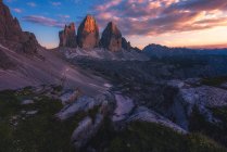 Tre Cime di Lavaredo, Alto Adige, Tirol do Sul, Itália — Fotografia de Stock