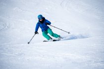 Esquí femenino, estación de esquí de Zauchensee, Salzburgo, Austria - foto de stock