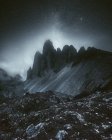Três picos de Lavaredo, Dolomites, Veneto, Itália — Fotografia de Stock