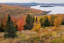 Lago Rangeley in autunno, Contea di Franklin, Maine, Stati Uniti — Foto stock