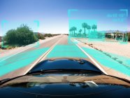 Auto autonoma di guida autonoma in caso di maltempo, Stati Uniti — Foto stock