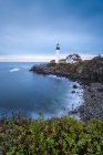Fotografia de longa exposição de Portland Head Lighthouse, Cape Elizabeth, Maine, EUA — Fotografia de Stock