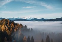 Cloud carpet above Austrian Alps near Filzmoos, Salzburg, Austria — Stock Photo