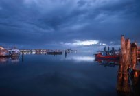 Лодки на Кьоджа-Лагун, Венице, Мбаппе, Италия — стоковое фото