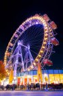 Prater ferris wheel di notte, Vienna, Austria — Foto stock
