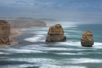 Prise de vue à longue vue du parc national marin des Douze Apôtres, Victoria, Australie — Photo de stock