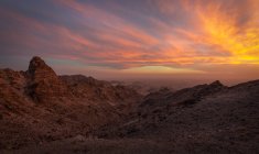 Sonnenuntergang über den Cargo Muchacho Mountains, Colorado Desert, Imperial County, Kalifornien, Vereinigte Staaten — Stockfoto