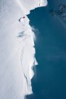 Aerial view of a freeride skier in the backcountry of the Gastein ski area, Salzburg, Austria — Stock Photo