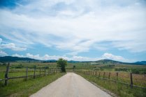 Route à travers un paysage rural, Bosnie-Herzégovine — Photo de stock