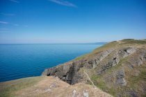 Cliffs of Mwnt beach, Cardigan Bay, Ceredigion, Wales, Reino Unido — Fotografia de Stock