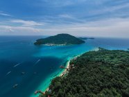Aerial view of Pulau Perhentian Besar and Pulau Perhentian Kecil islands, Tenrengganu, Malaysia — Stock Photo