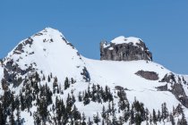 Crown Mountain and the Camel peak, North Vancouver, British Columbia, Canadá - foto de stock