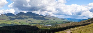 Ländliche Landschaft, Rob Roy Way, Schottland, Vereinigtes Königreich — Stockfoto