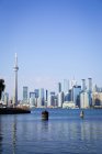 Stadtsilhouette mit CN Tower, Toronto, Ontario, Kanada — Stockfoto