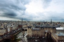 City skyline with the Eiffel Tower, Paris, France — Stock Photo