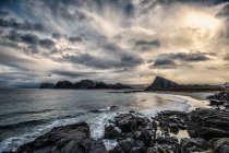 Paesaggio costiero, Lofoten, Nordland, Norvegia — Foto stock