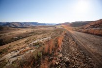 Drakensberg vue sur la montagne depuis la route de Rhodes, Cap-Oriental, Afrique du Sud — Photo de stock