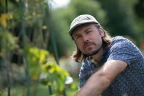 Портрет человека, садоводство, Германия — стоковое фото
