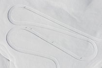 Aerial view of cross country skiers on a track, Gastein, Salzburg, Austria — Stock Photo