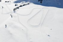 Vue aérienne d'une piste de patinage en montagne, Sportgastein, Gastein, Salzbourg, Autriche — Photo de stock
