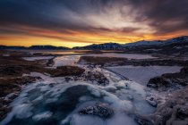 Paysage hivernal gelé, Islande — Photo de stock