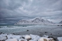 Skagen Strand, Flakstad, Lofoten, Nordland, Norwegen — Stockfoto