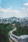 Cityscape e N Seoul Tower na montanha Namsan, Seul, Coreia do Sul — Fotografia de Stock