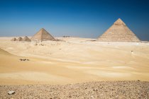 Pyramidenkomplex von Gizeh bei Kairo, Ägypten — Stockfoto
