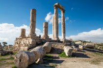 Templo ruínas, Cidadela de Amã, Amã, Jordânia — Fotografia de Stock