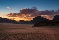 Paysage désertique, Wadi Rum, Jordanie — Photo de stock