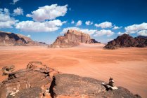 Paisaje del desierto, Wadi Rum, Jordania - foto de stock