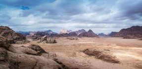 Paisagem do deserto, Wadi Rum, Jordânia — Fotografia de Stock